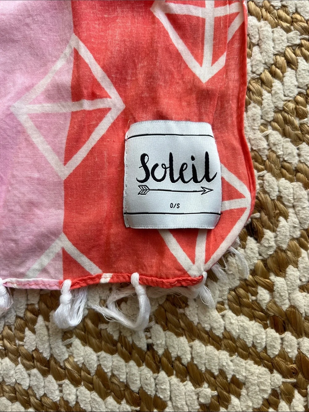 Lightweight Pink & Coral Geometric Swim Cover-Up by